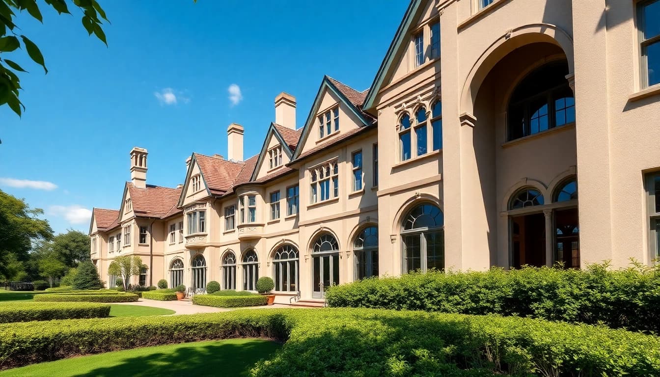Showcase of the Wellesley Tudor Expansion highlights its intricate architectural design.