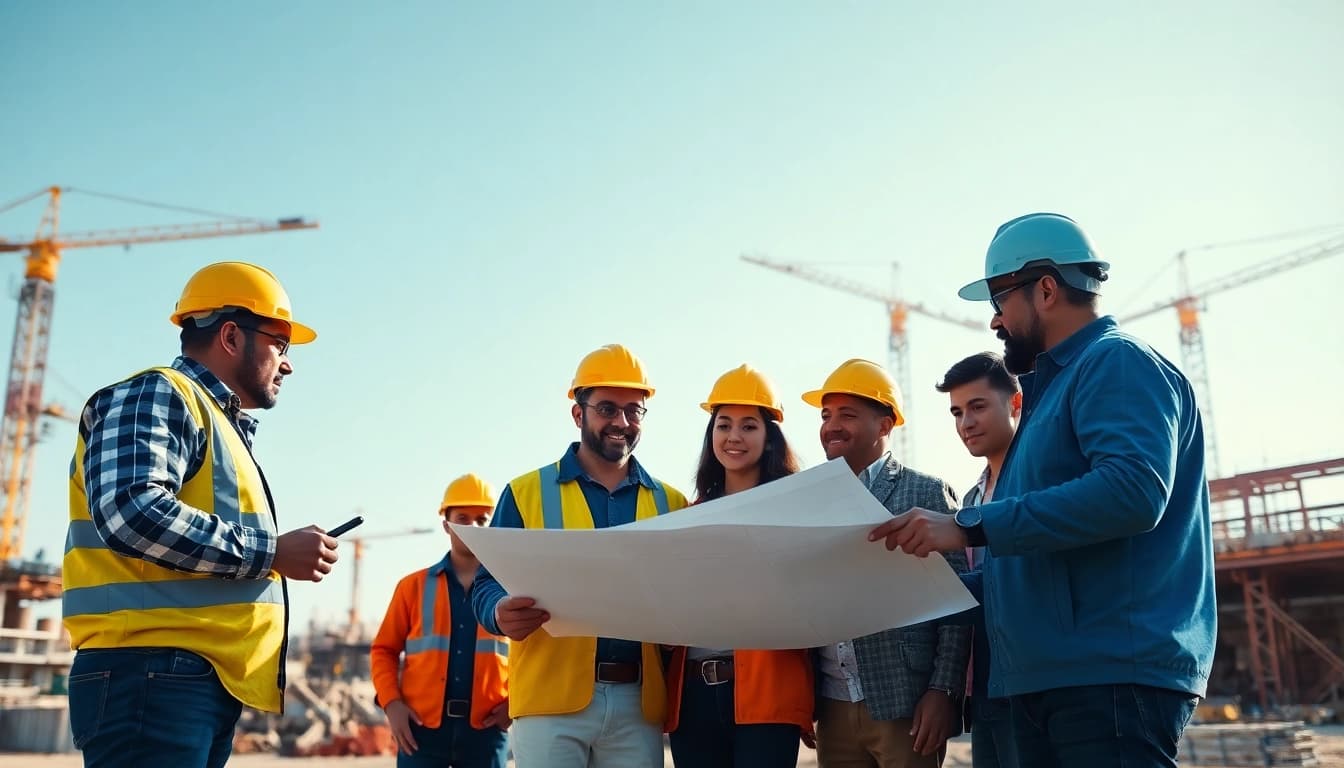 Showcase of southern california contractors association members collaborating on a construction project.