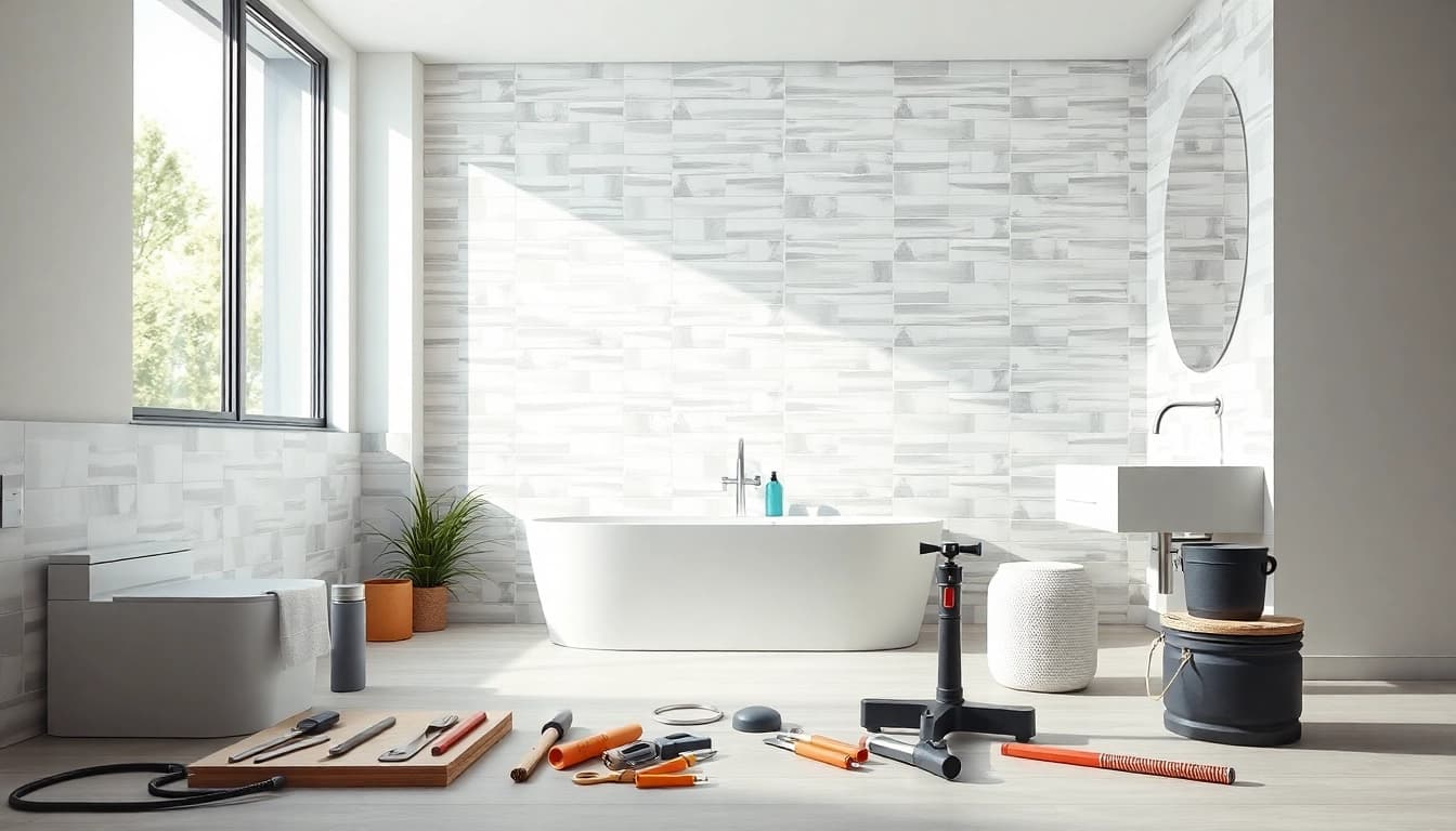 Bathroom installation trafford showcasing a modern setup with natural light and elegant design.