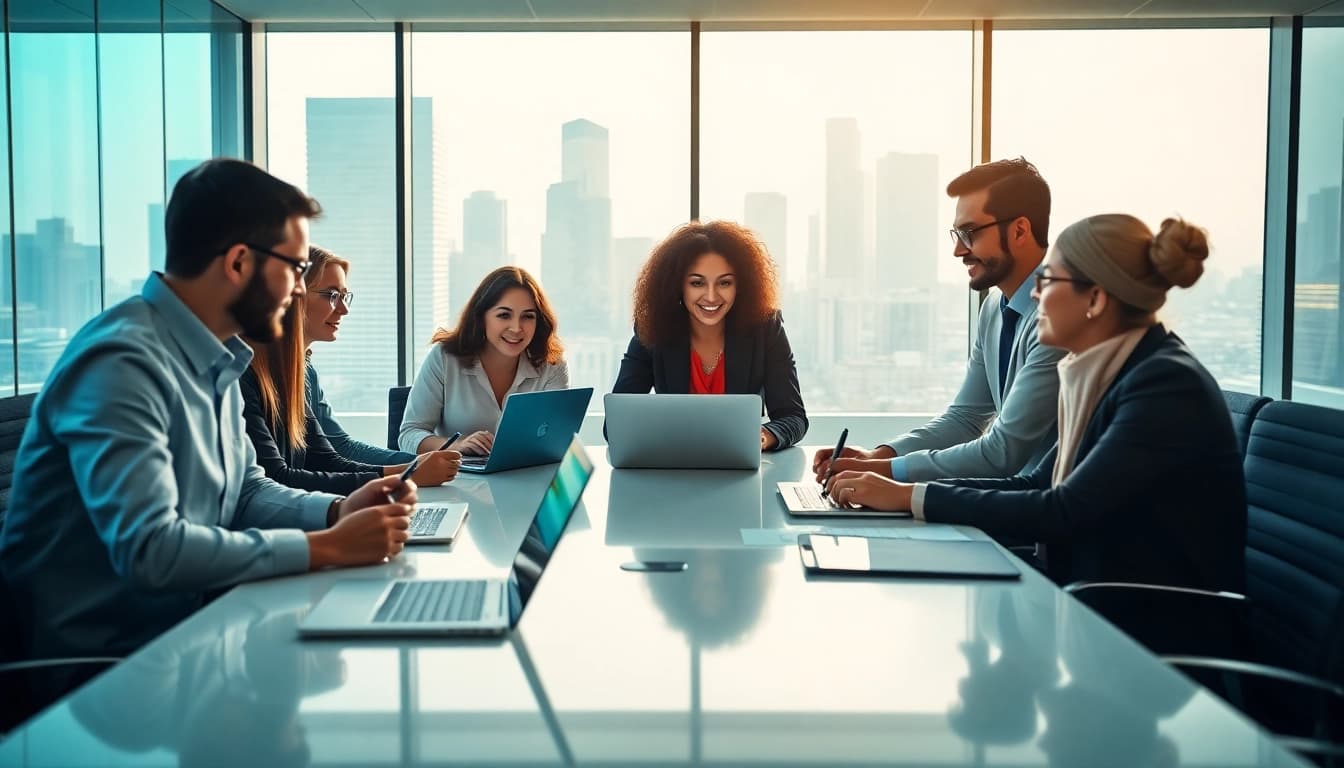 Showcasing competitive intelligence tools in a collaborative business environment.