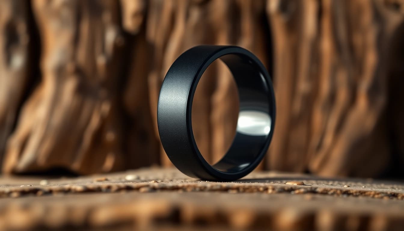 Showcase of Black Wedding Rings for Men emphasizing sleek designs and modern styles.