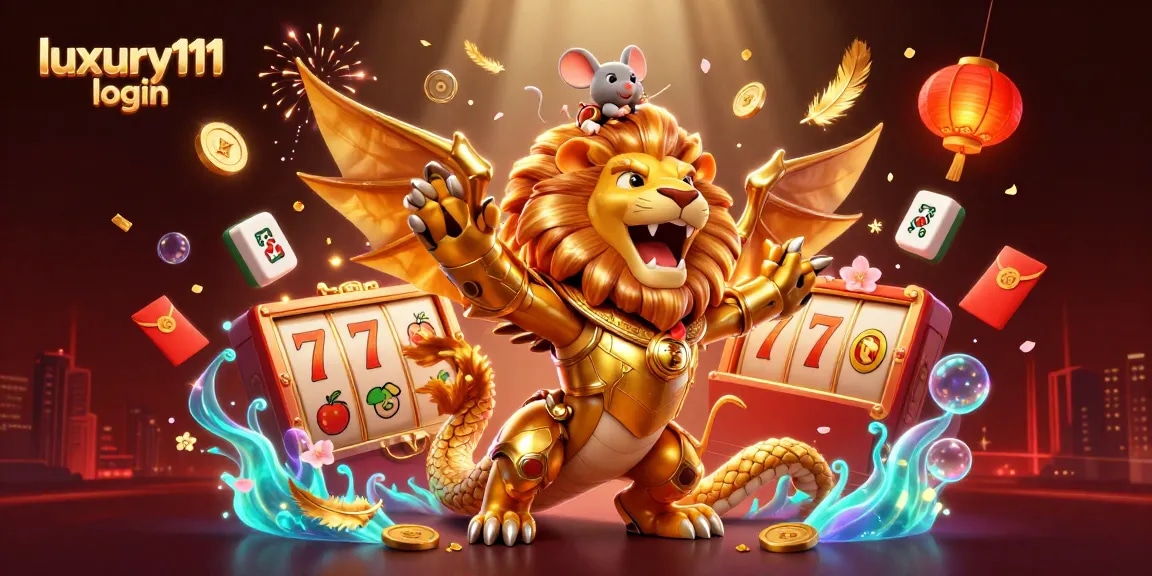 Engage with the luxury111 login experience in a vibrant casino-themed 3D illustration showcasing exciting gaming elements.
