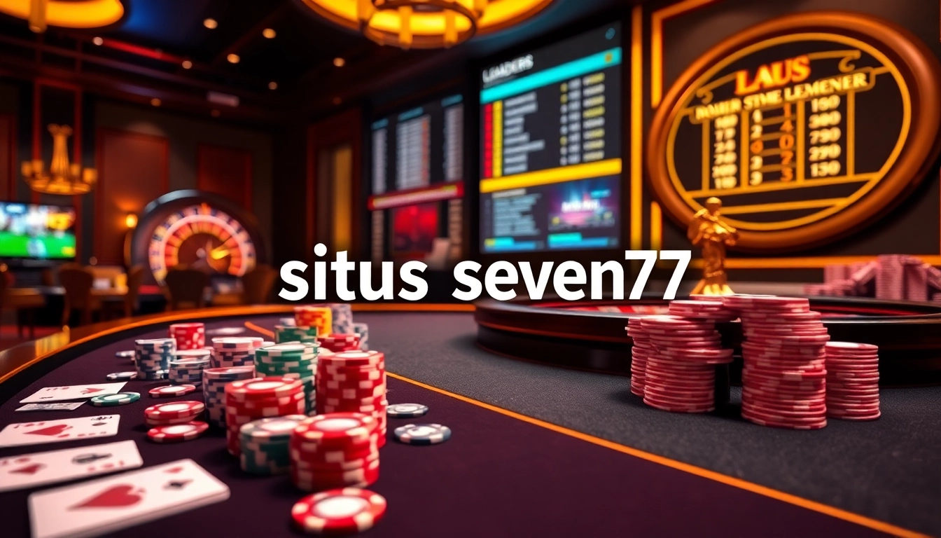 Players engaging with vibrant casino games at situs seven77, capturing the thrill of the betting experience.