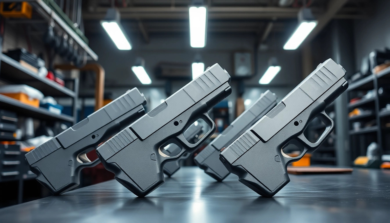 Examine Glock 17 slides showcasing precision design and quality craftsmanship.