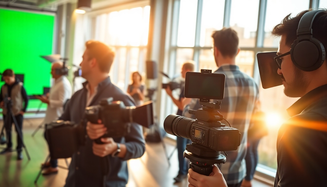 Edmonton production companies showcasing a bustling video production studio environment.
