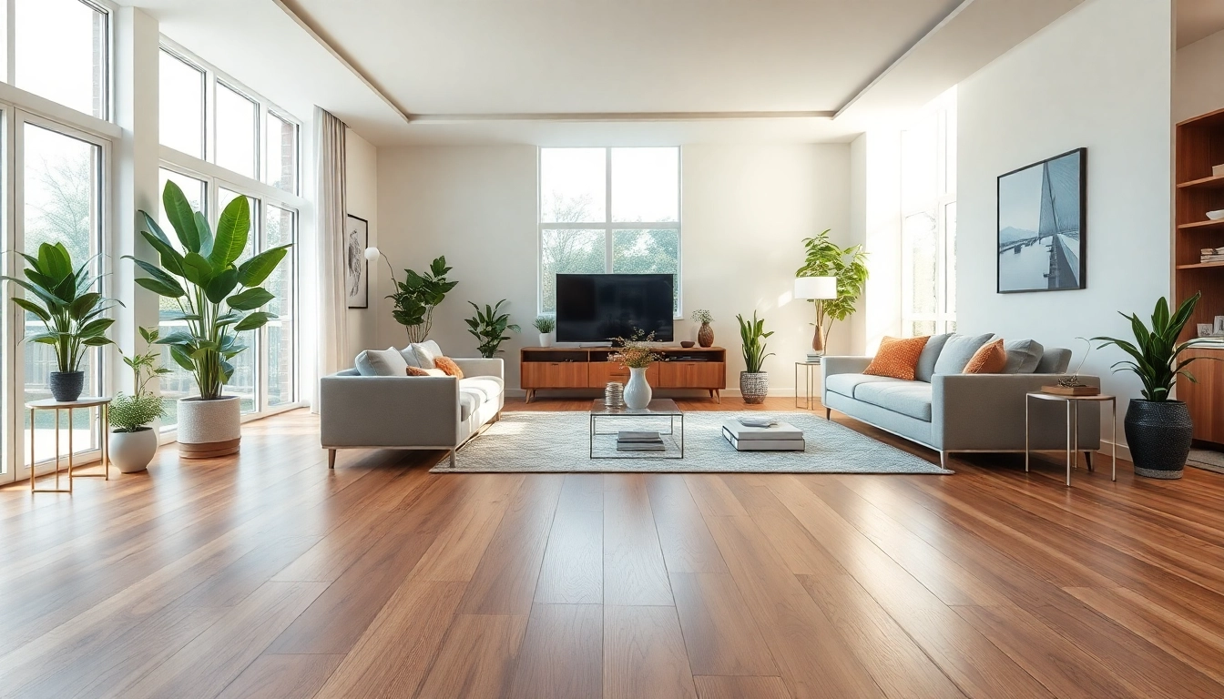 Lvp flooring showcased in a stylish living room with natural light and elegant decor.