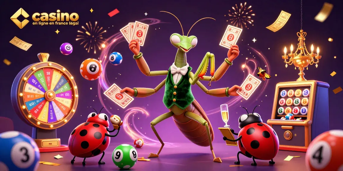 Placer des paris sur les jeux de casino en ligne en France légal avec une mante religieuse et un gérant.