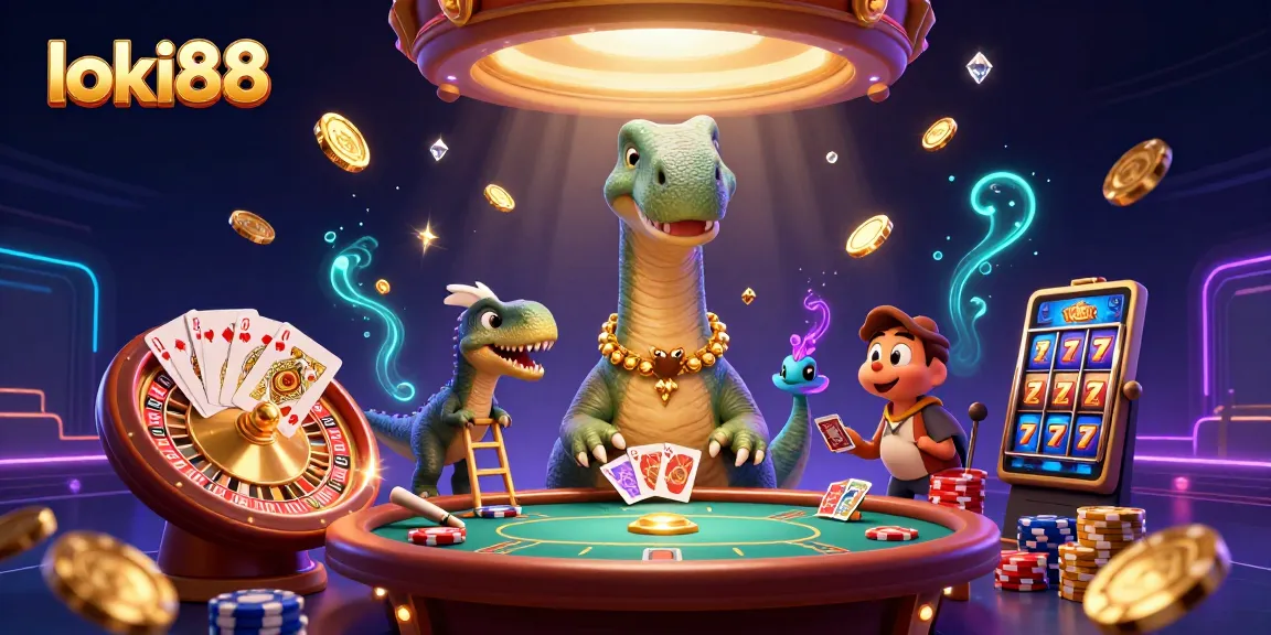 Engage in excitement with loki88, featuring vibrant 3D casino elements and dynamic characters.