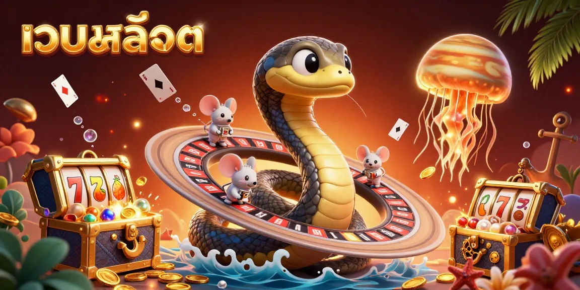 Experience เว็บสล็อต gaming with an ultra-detailed cosmic casino scene featuring betting astronaut mice.