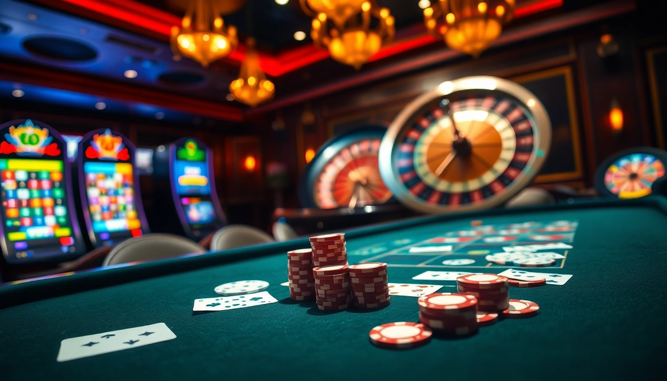 Découvrez l'excitation du casino en ligne Français avec une élégante scène de table de poker.