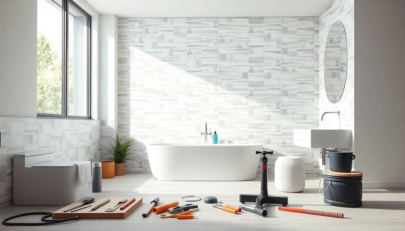 Bathroom installation trafford showcasing a modern setup with natural light and elegant design.