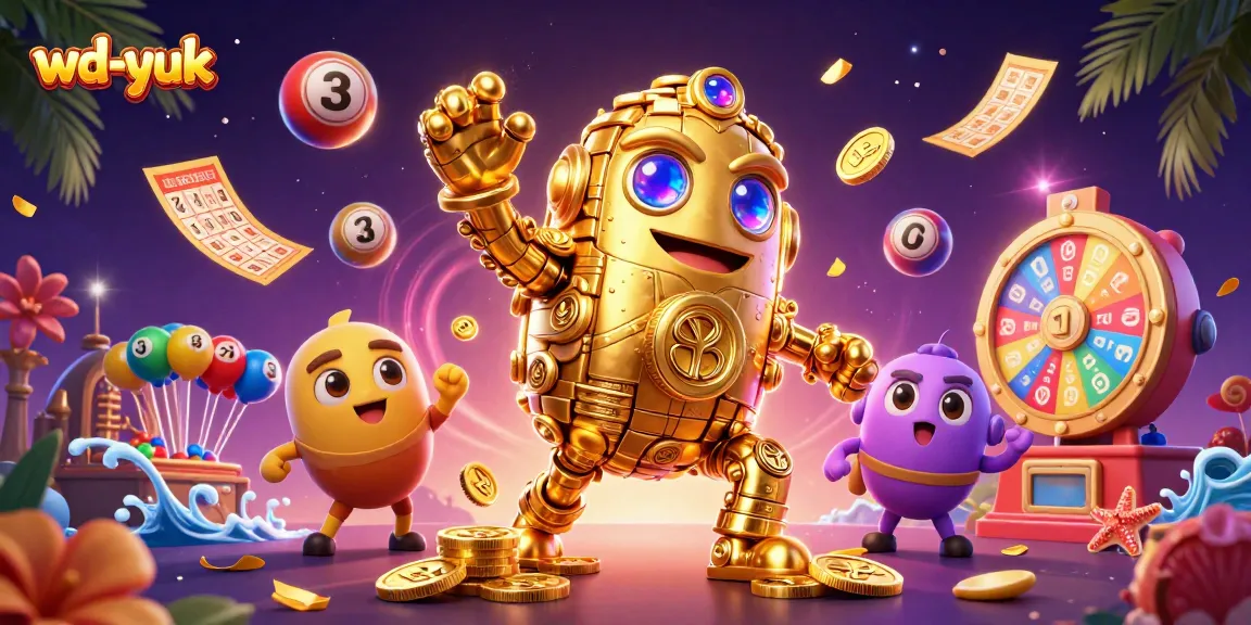 wd-yuk showcases a vibrant 3D illustration of a golden golem symbolizing casino fortune and excitement