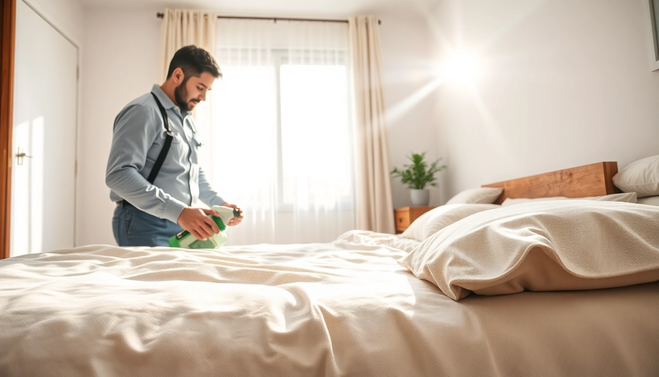 Showcasing an eco-friendly approach to affordable bed bug treatment in a sunlit bedroom.