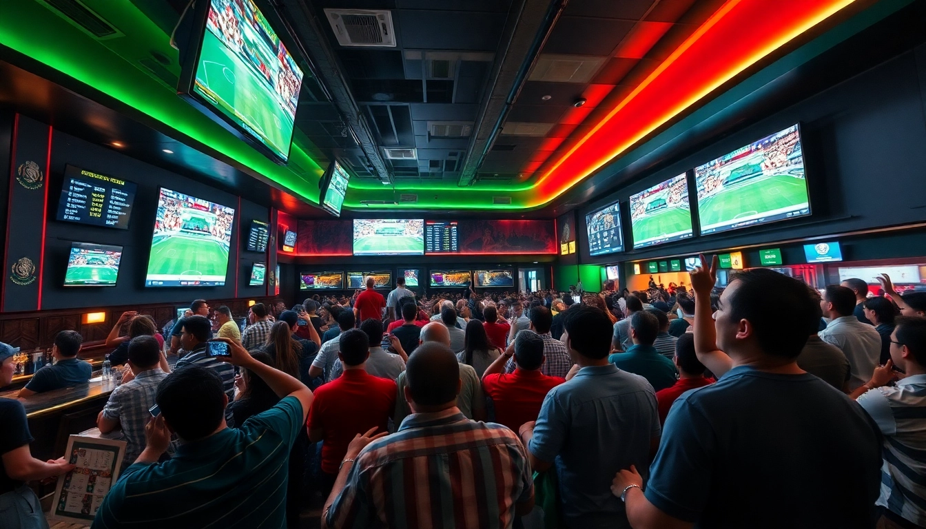 Experience the thrill of sports betting in Mexico with passionate fans enjoying a live game.