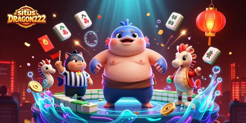 Experience exciting wins at situs DRAGON222 with vibrant casino game action featuring unique characters.