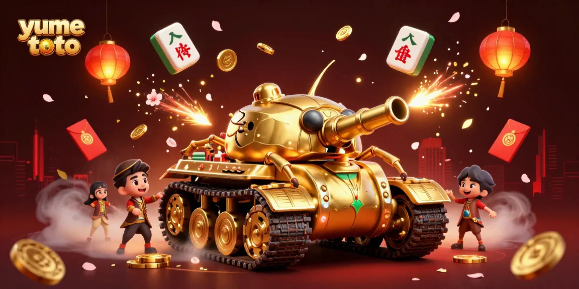 Bermain yume toto dengan suasana kasino mini dalam tank keledaian emas yang ramai dan berwarna.