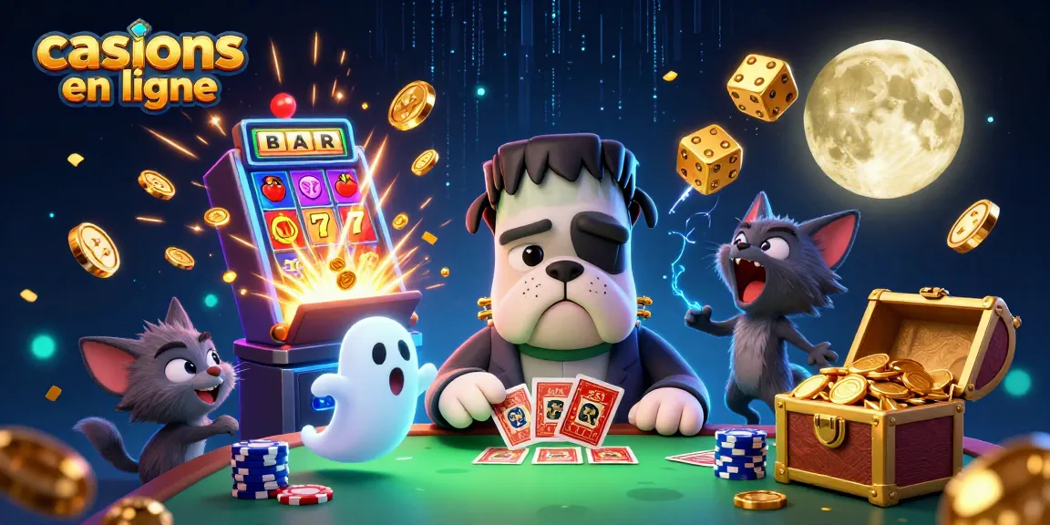 Jouez avec des amis dans des casinos en ligne grâce à cette illustration animée captivante.