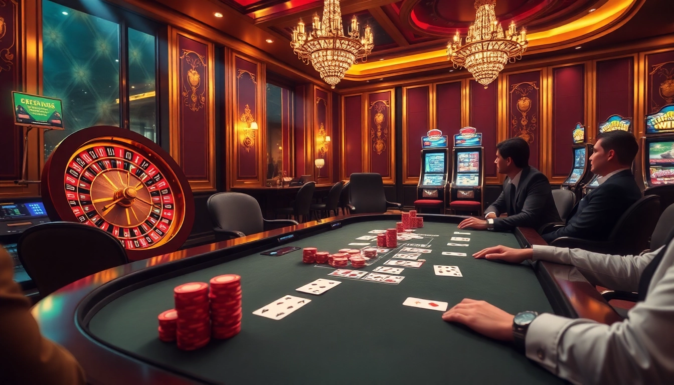 Participez à des actions palpitantes de poker et de roulette dans un casino en ligne Français au cadre luxueux.