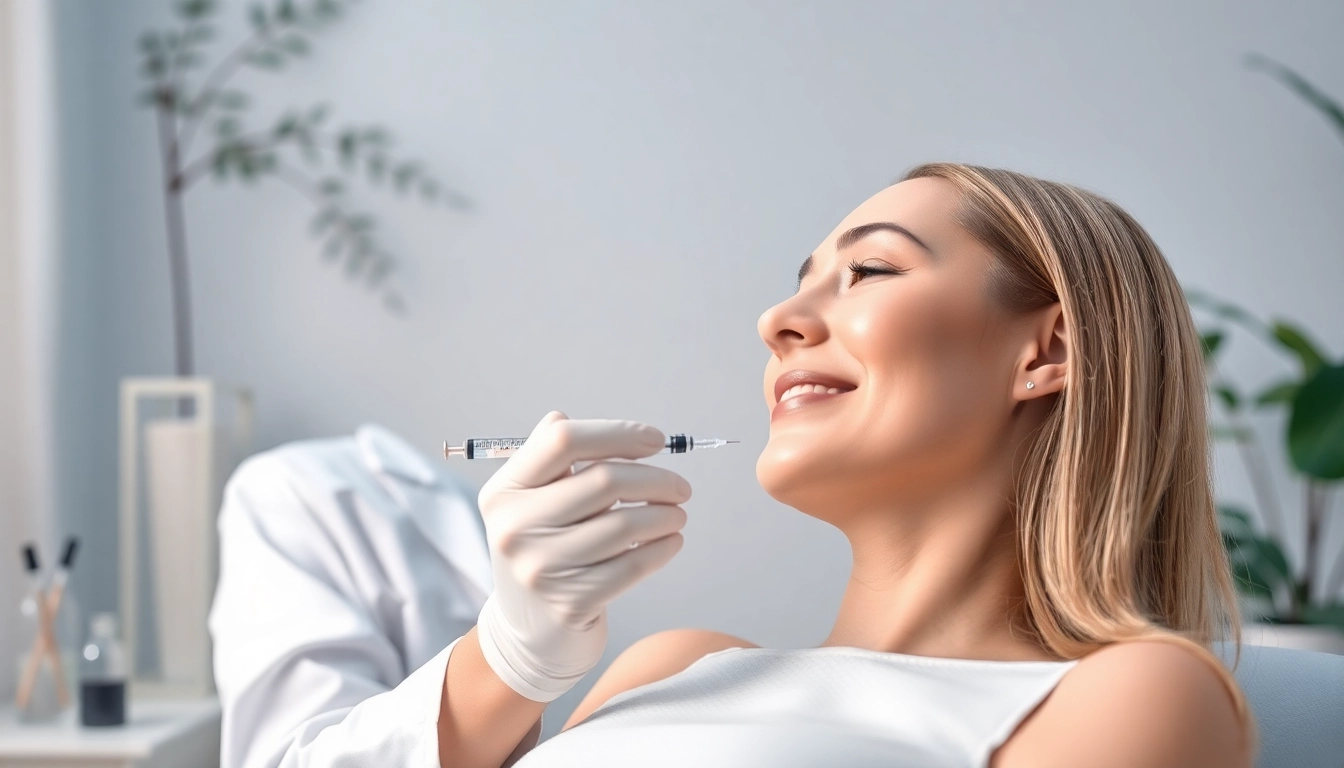 Confident professional administering Botox Nyack treatment in a serene medical setting.