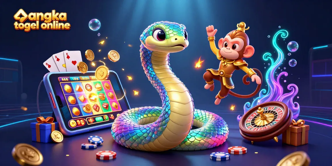 Play and win with angka togel online depicted in a colorful 3D scene featuring vibrant casino elements.