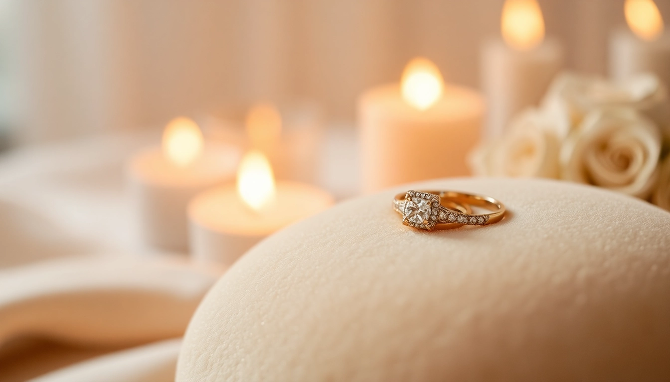 Admire these exquisite wedding rings featuring intricate designs and shimmering diamonds.
