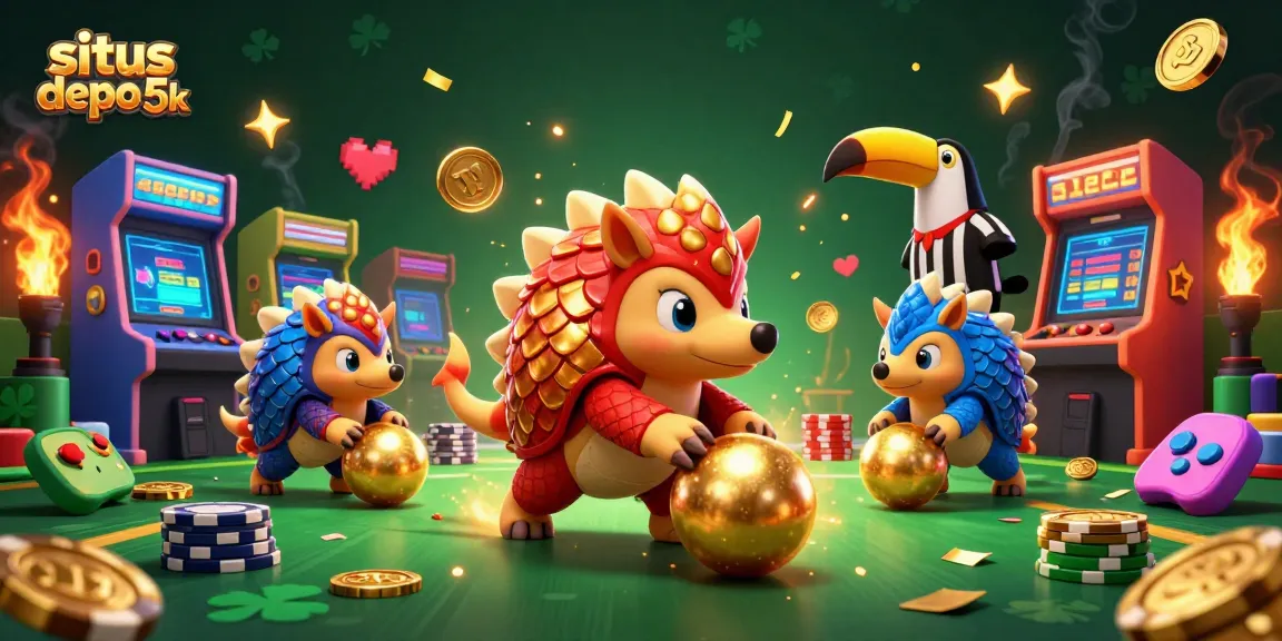 Experience thrilling gameplay at situs depo 5k, featuring vibrant pangolins and spectacular casino elements.