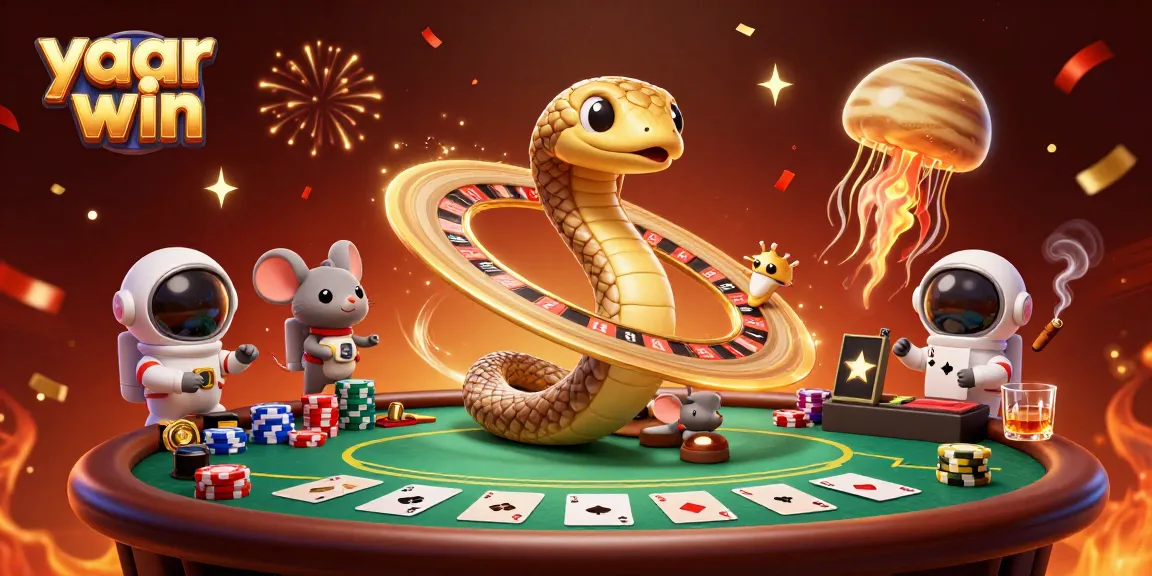 Engage with thrilling roulette bets in the cosmic scene of yaar win, featuring a Saturn ring snake.