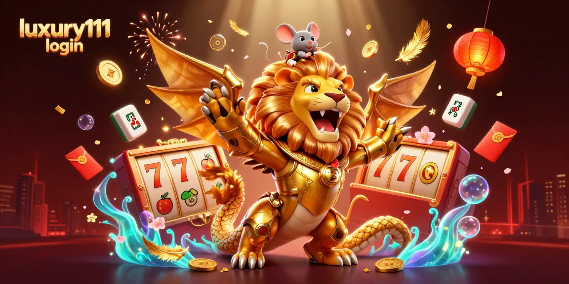 Engage with the luxury111 login experience in a vibrant casino-themed 3D illustration showcasing exciting gaming elements.