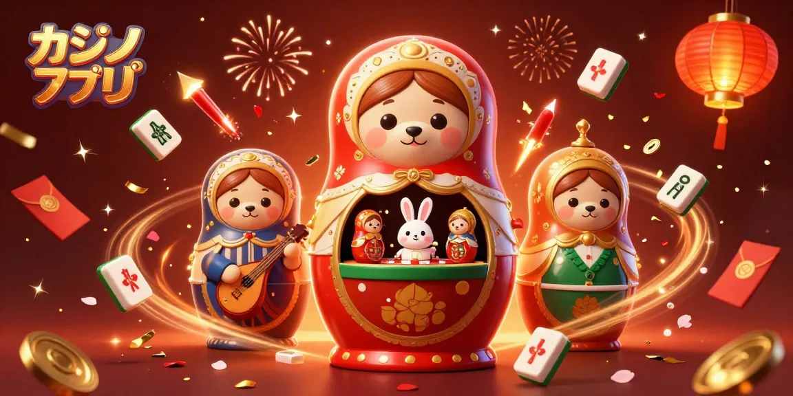 カジノアプリの3Dイラストで、賭けを楽しむ可愛いキャラクターたちが描かれています。