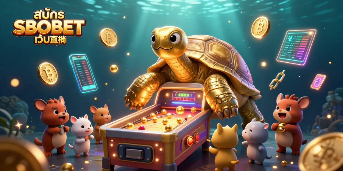 Experience thrilling gameplay with สมัคร SBOBET เว็บตรง in this vibrant 3D casino scene.