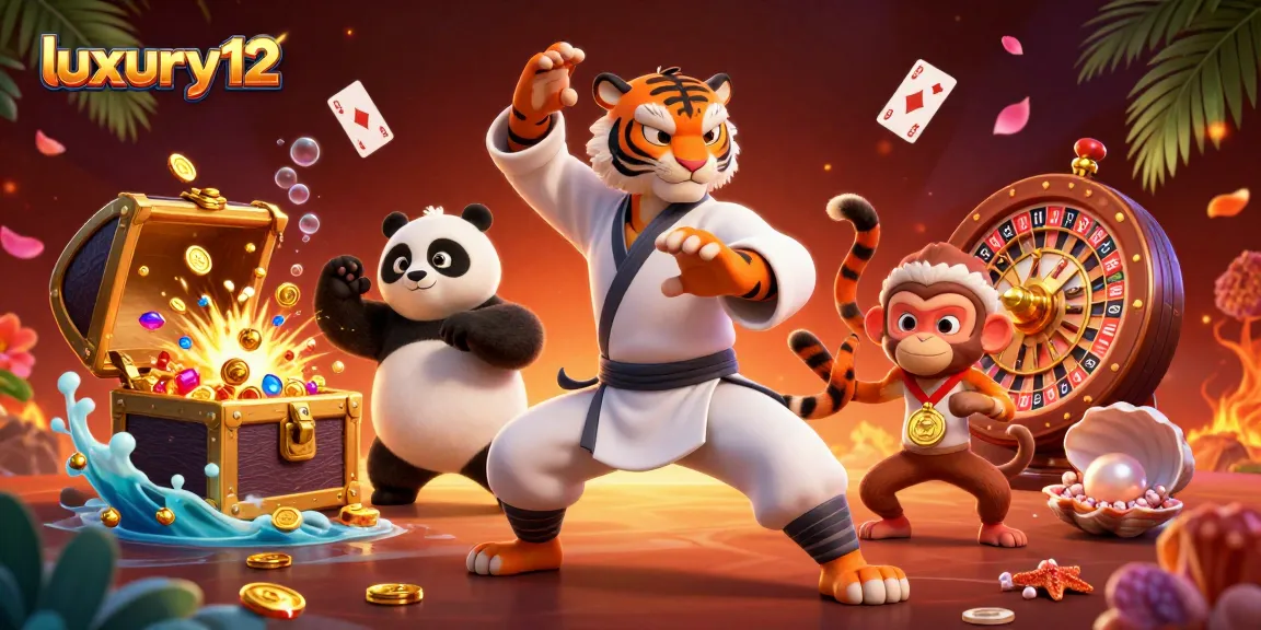 Engage with luxury12 casino fun as a kung fu master teaches winning strategy amidst spinning roulette and golden treasures.