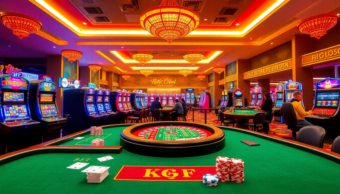 KJC AC 3 immersive casino experience with thrilling tables, dice, and slot machines.