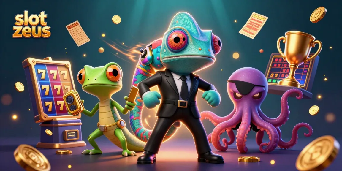 Spin and win big with slot zeus in a vibrant 3D casino scene featuring dynamic elements and characters.