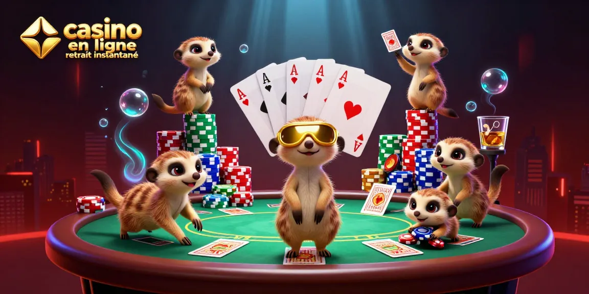 Jouer sur un casino en ligne retrait instantané avec des meerkats dans un environnement dynamique.