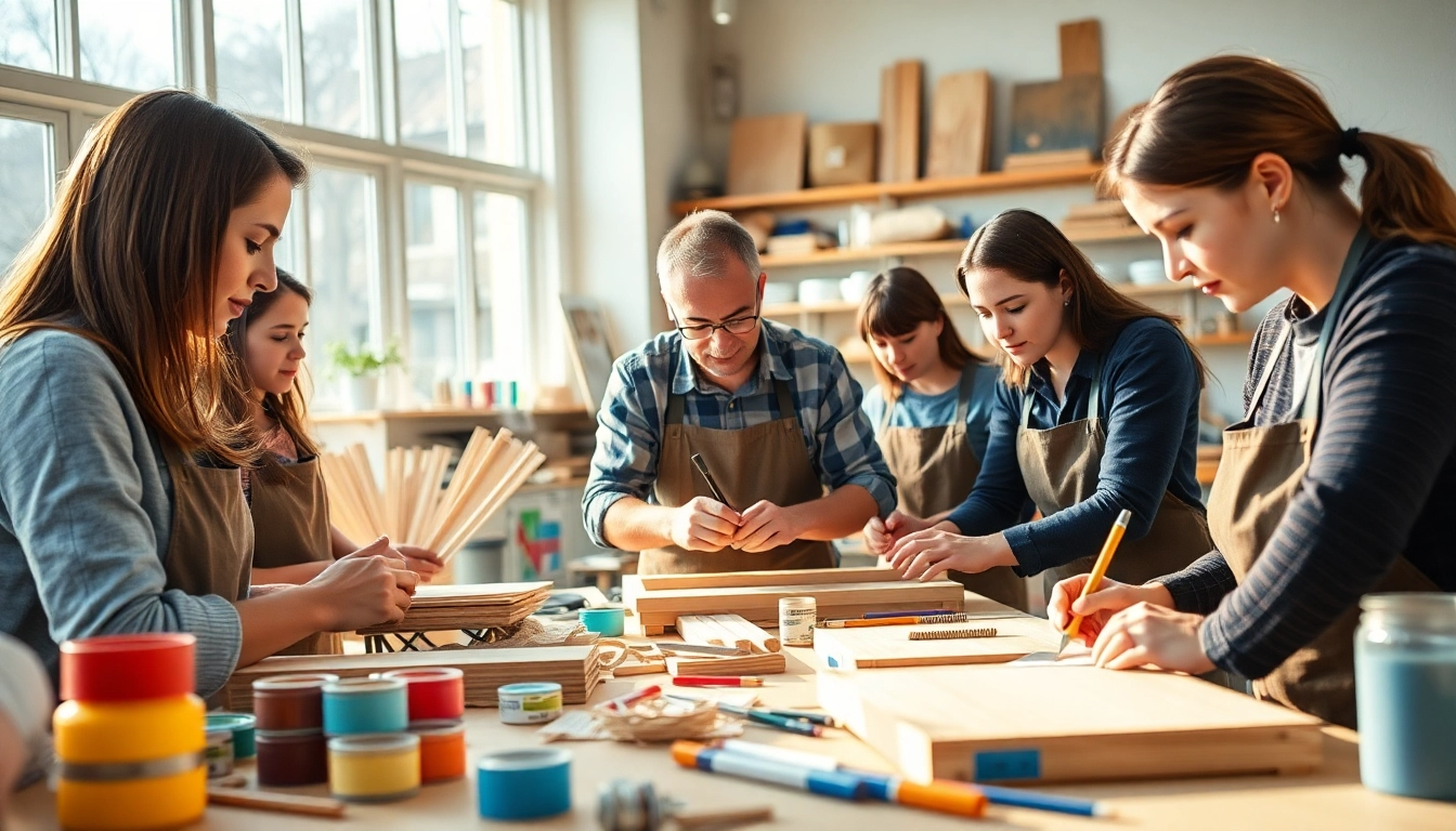 Candid moment in a craft trainee program with students learning hands-on skills.