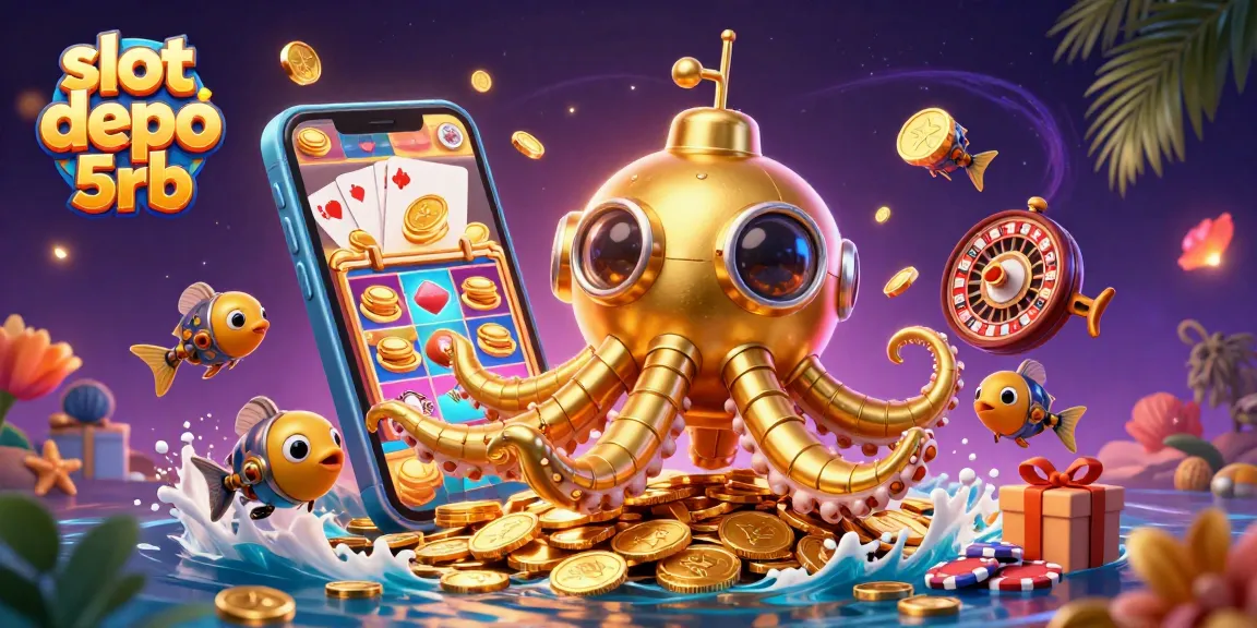 Experience the thrill of slot depo 5rb with vibrant slot games and winning rewards in a splendid illustration.