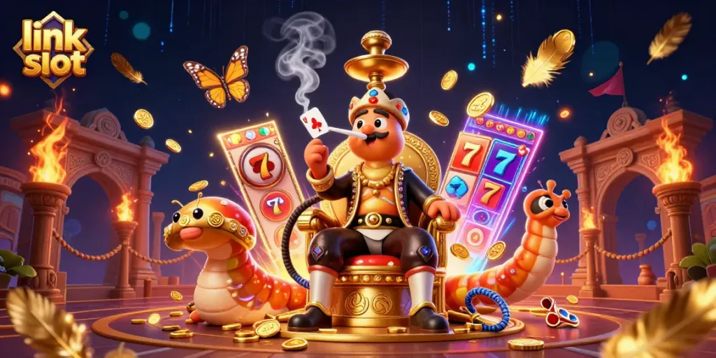link slot untuk permainan slot online dengan simbol menarik dan atmosfer kasino yang dinamis.