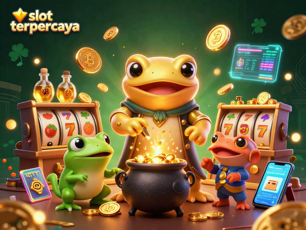 Slot terpercaya: Menangkan jackpot dengan strategi terbaik dan simbol keberuntungan dalam ilustrasi kasino.