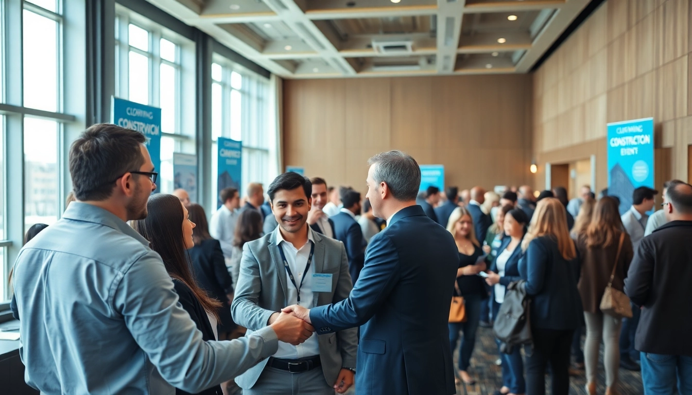 Attendees participating in construction networking events, showcasing collaboration and engagement.