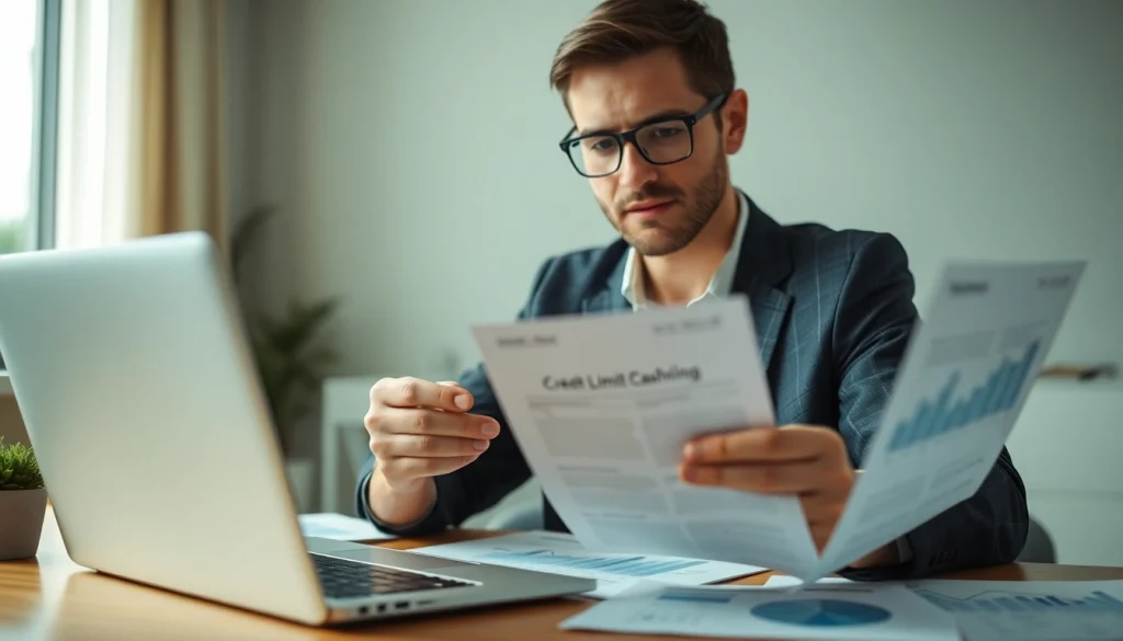 카드 한도 현금화의 중요성을 강조하며 문서를 검토하는 전문가 모습