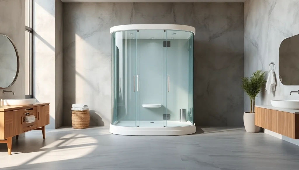 Erleben Sie die stilvolle sonni Duschkabine in einem eleganten Badezimmer mit modernes Design.