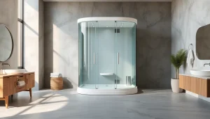 Erleben Sie die stilvolle sonni Duschkabine in einem eleganten Badezimmer mit modernes Design.