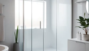 Genießen Sie die sonni Duschkabine in einem modernen Badezimmer mit eleganter Glasabtrennung.