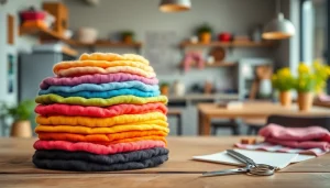 Maak wafel katoen zichtbaar op een houten tafel, perfect voor creatief gebruik.