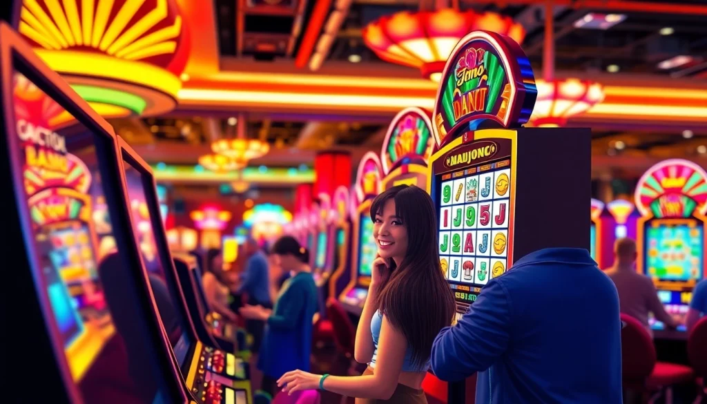 Menggambarkan pengalaman bermain slot demo mahjong dengan antusiasme para pemain