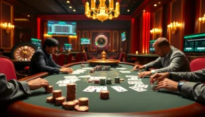 Engaging poker game in a luxury casino showcasing the hidden wiki official poker strategies.