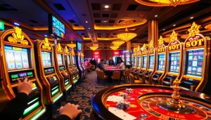 Rasakan sensasi slot depo 5rb di kasino mewah dengan mesin slot yang berwarna-warni.