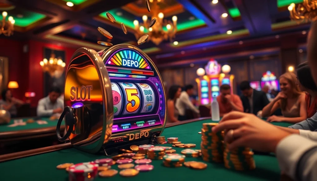 Experience the excitement of slot depo 5rb with vibrant colors and winning moments.
