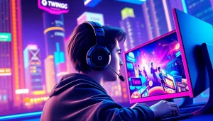 1win oynamagı aktiv katılan gənc, rəqəmsal oyun mühitinin enerjisi.