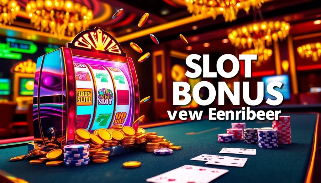 Menang besar dengan bonus slot untuk anggota baru di suasana kasino yang penuh semangat.